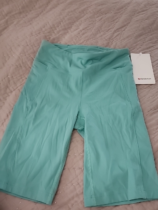 lululemon athletica Pants - lululemon athletica Teal High-Rise Bike Shorts